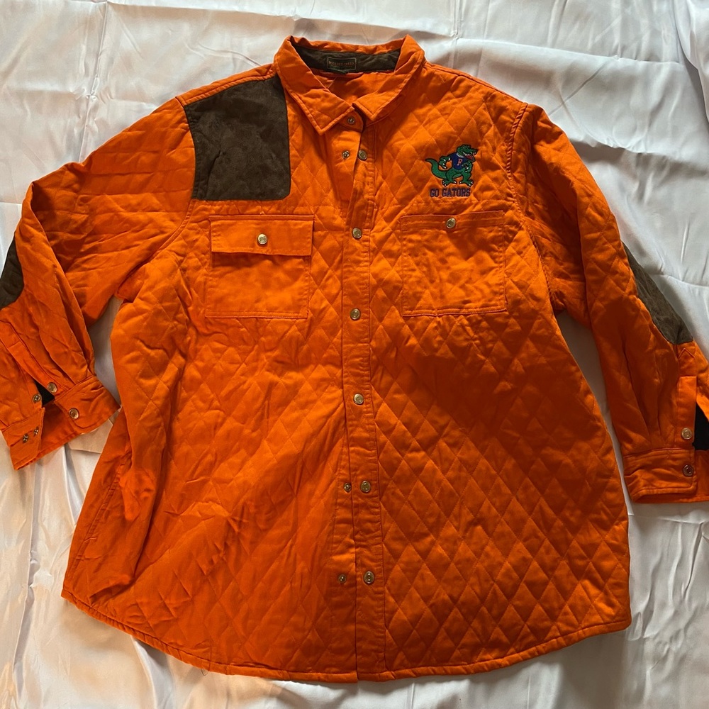 Florida Gator Quilt Lined Shirt Jacket - Big 2XL